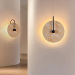 round stone wall lighting