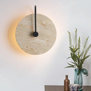 round wall light stone