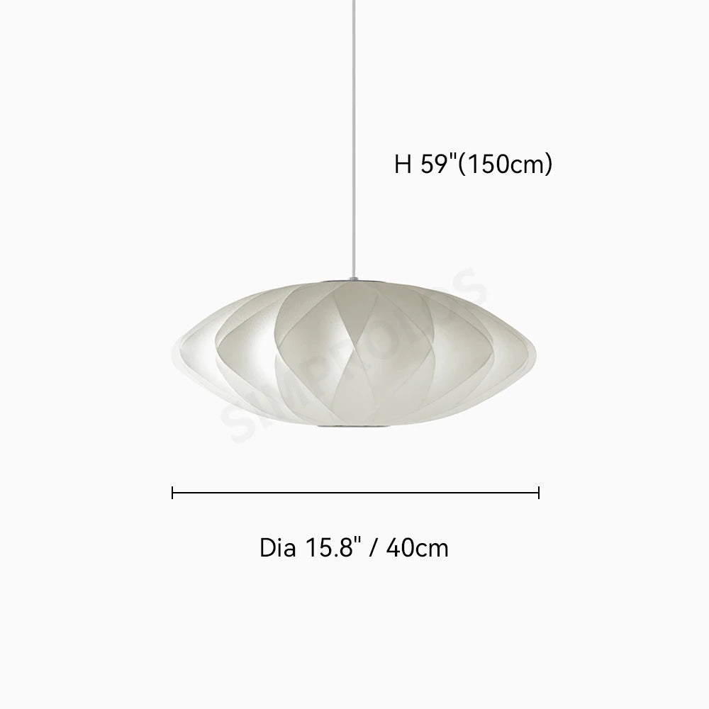 saucer cross 15.8 inch silk pendant light