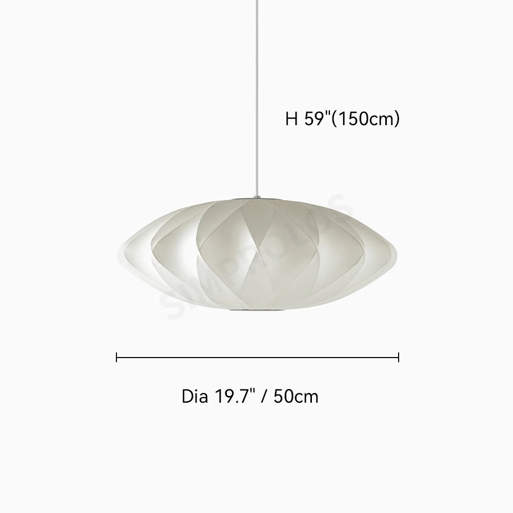 saucer cross silk bubbe pendant ligh 19.7 inch