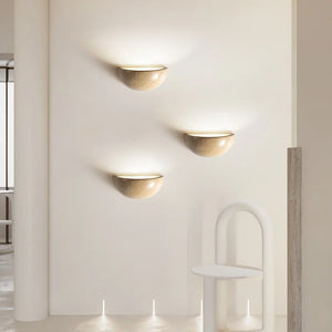 semi circle stone wall lights