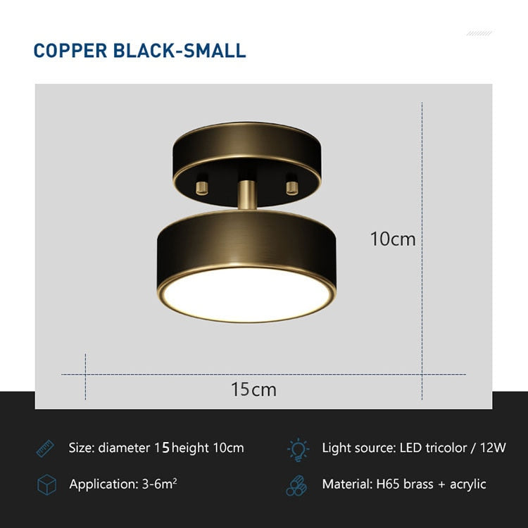 semi flush mount round led lights