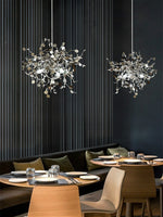 silver leaf chandelier | Lighting Homei