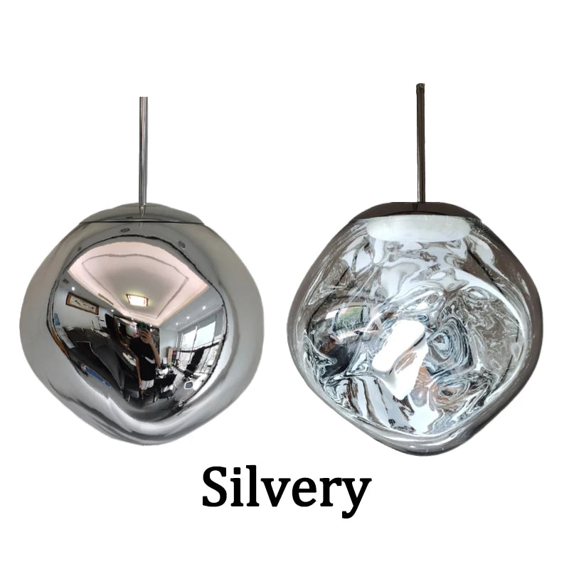 silver melt led pedant light