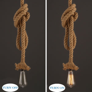 single head rope pendant light