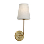 single fabric wall sconce