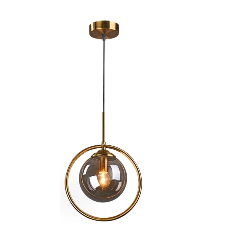 smoke ring glass globe pendant lights