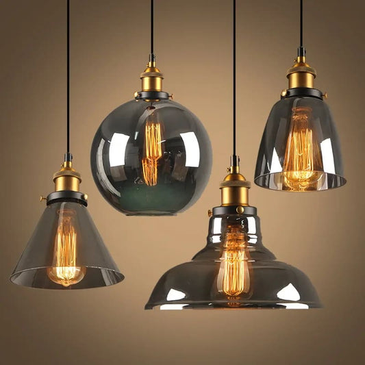 smoke vintage pendant light