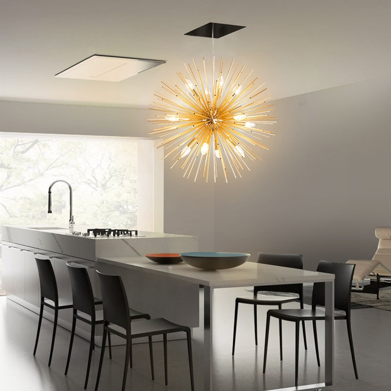 sputnik lighting for dining room