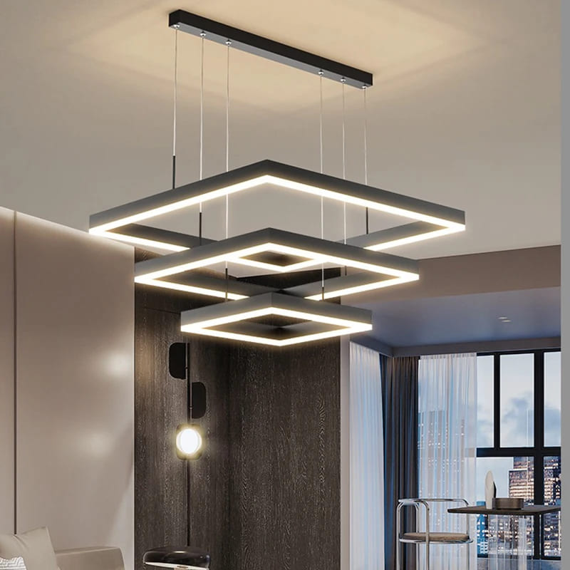 square-chandelier modern