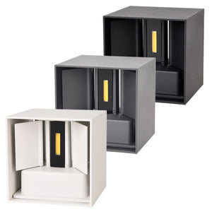 square up down led wall light
