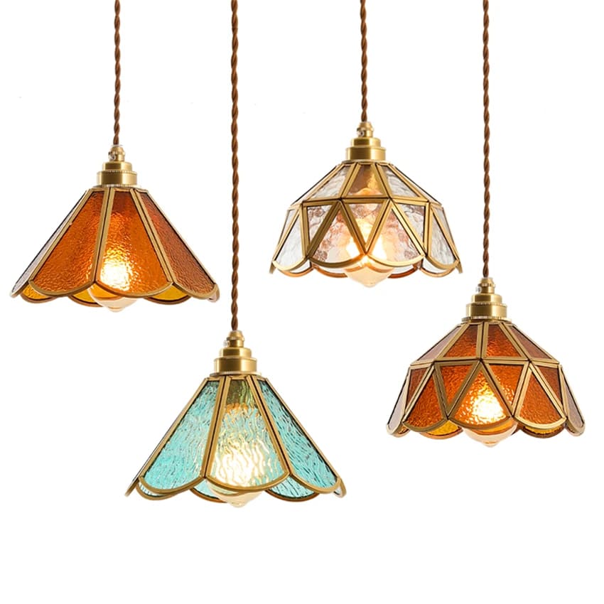 stained glass pendant light