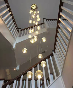 staircase chandelier for high ceiling
