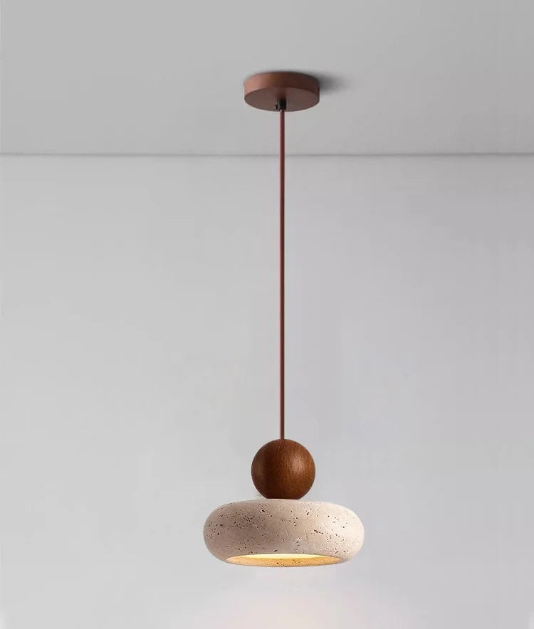 stone pendant lights round