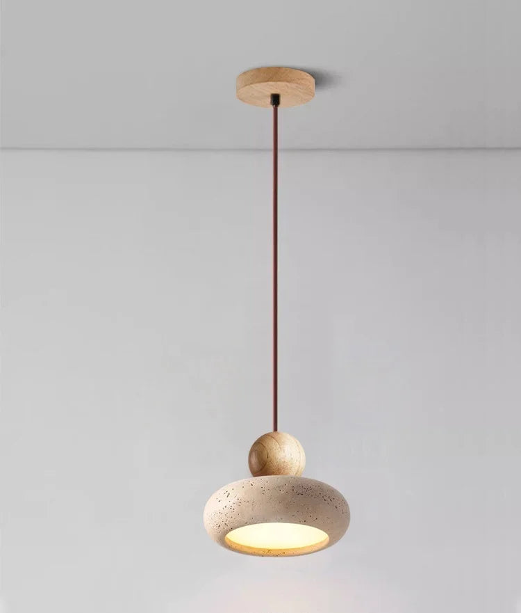 stone pendant round light