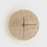 stone wall clock with light