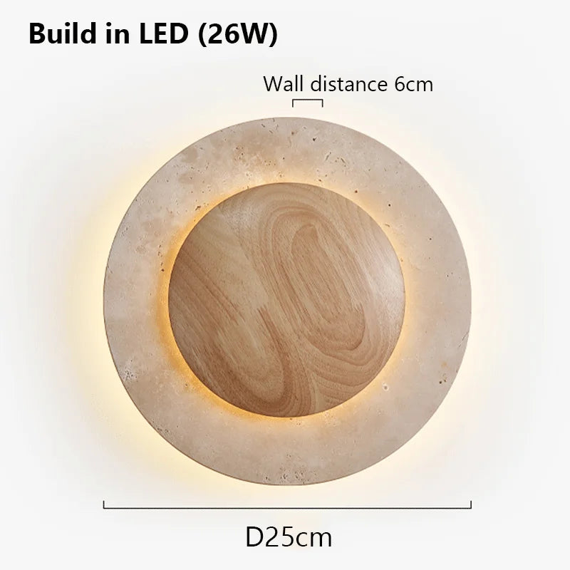 stone wall lamp round