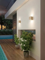 stone wall light square