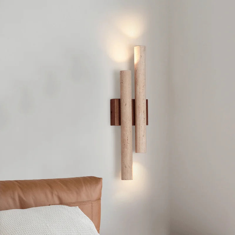 strip wall sconce stone