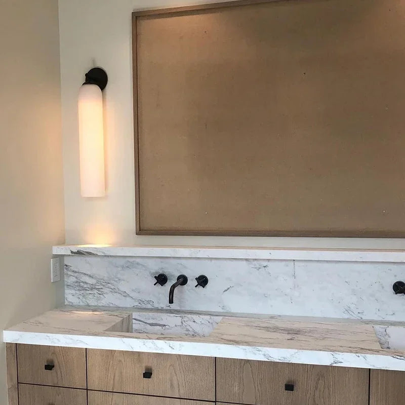 textured long wall sconce