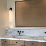 textured long wall sconce