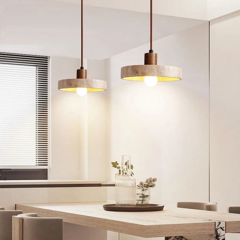 Yuri Travertine Pendant Light dining room