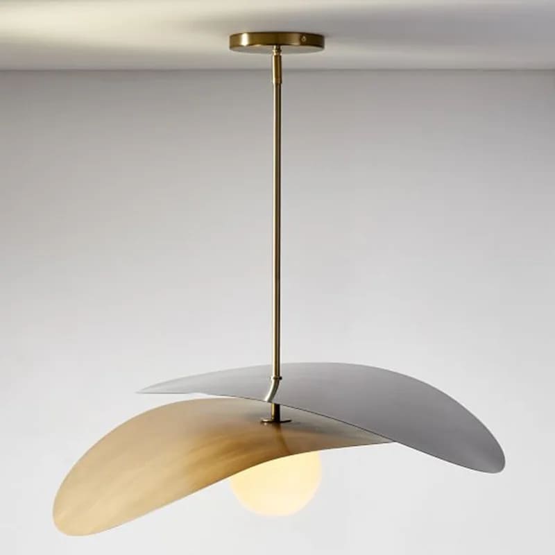 two tone hat pendant light