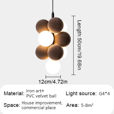 vertical Lunar globe chandelier modern