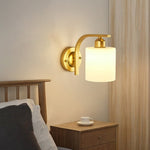 modern white glass wall light fixture