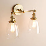 wall industrial lights gold