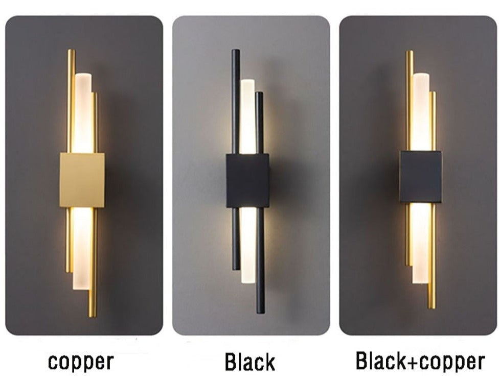 wall sconce linear vertical shade