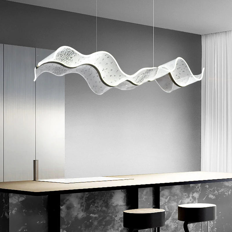 wave chandelier high ceiling light