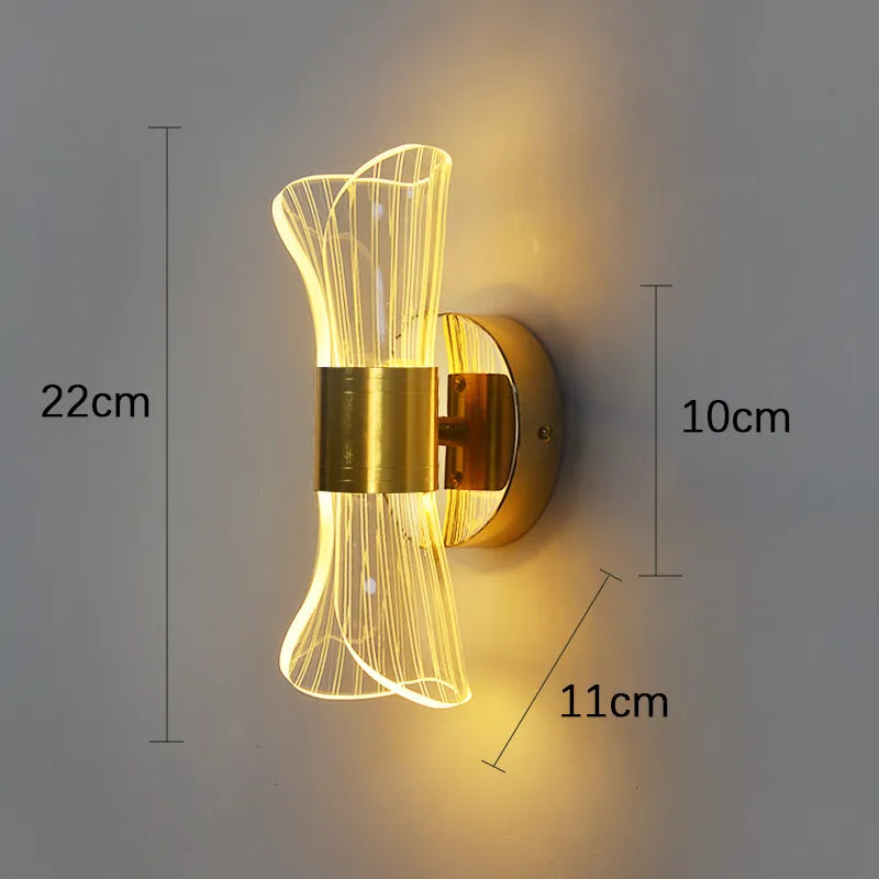 wave glass wall sconce