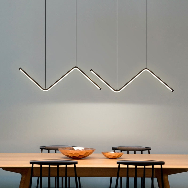 wave led pendant light