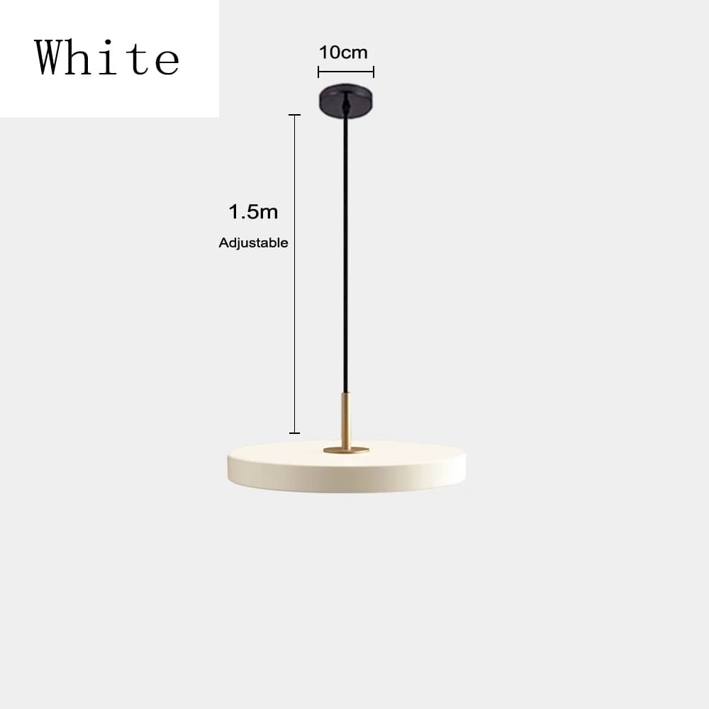 white disc light fixture