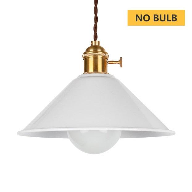 white industrial pendant light