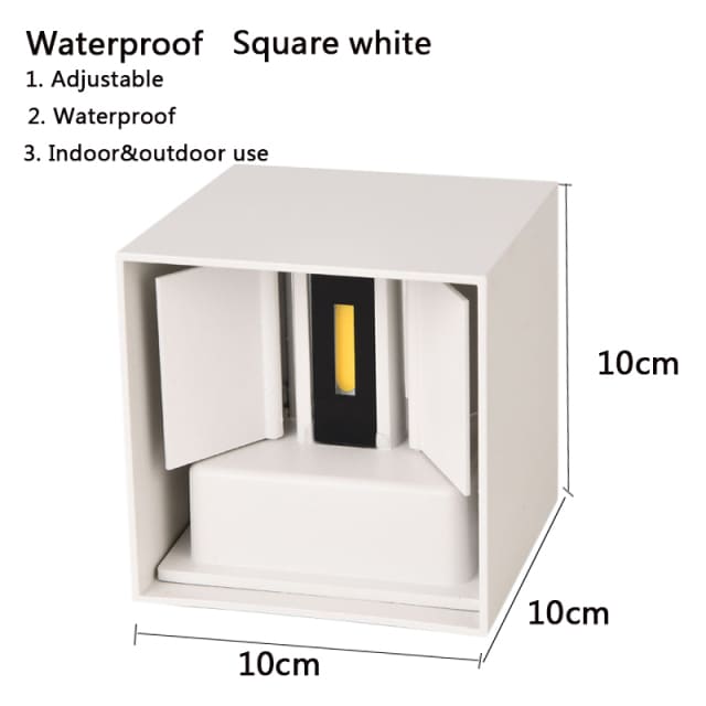 white up and down led wall light