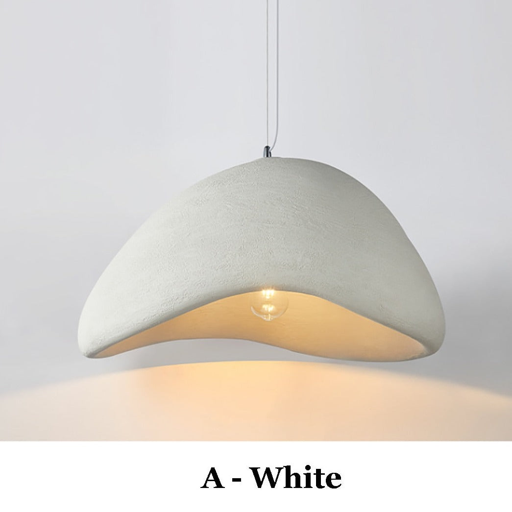 white wabi sabi pendant light