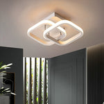 white flush mount square ceiling light