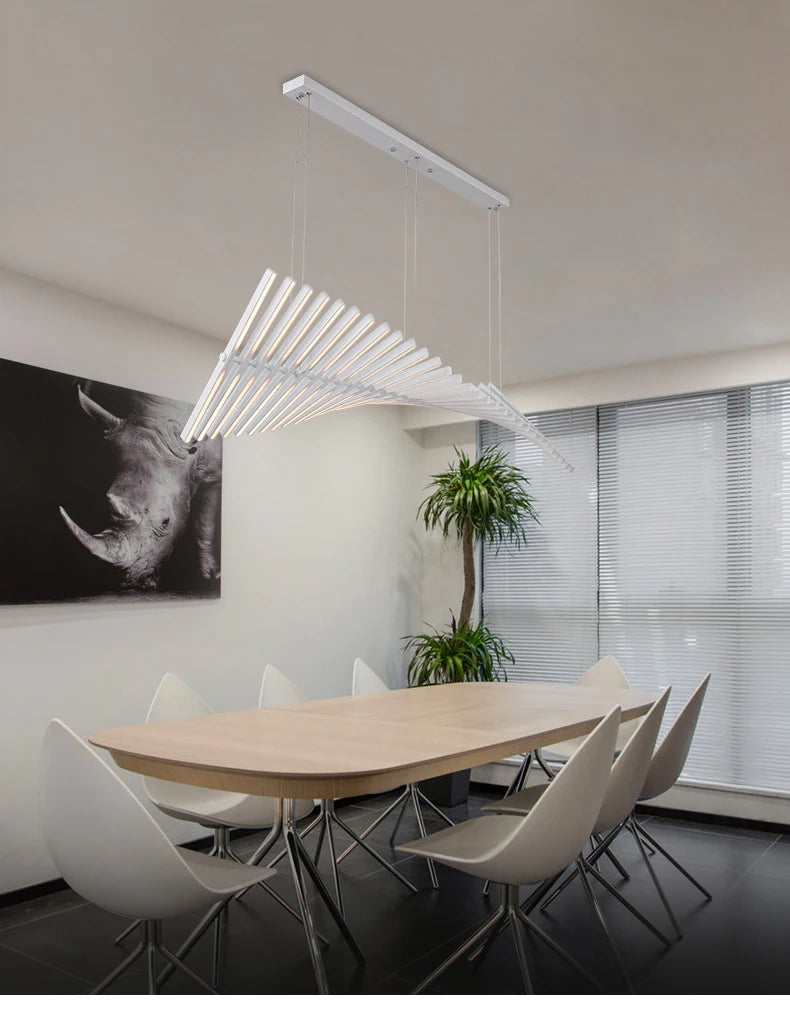 white linear lighting