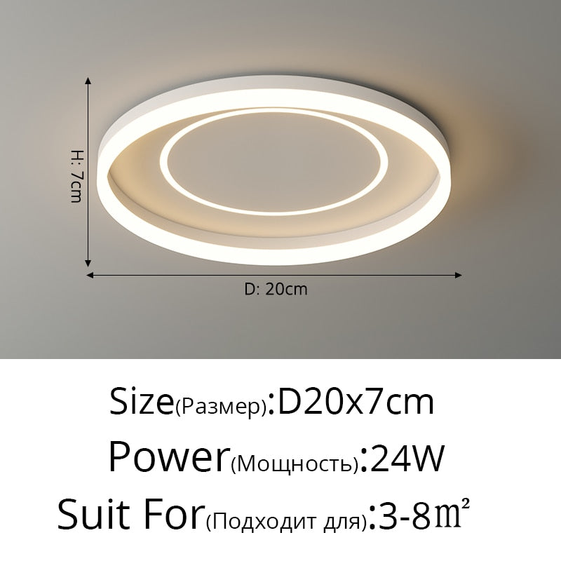 white round led ceiling light