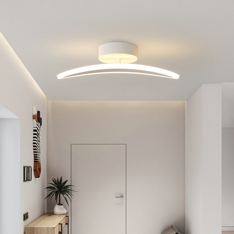 white semi flush mount light