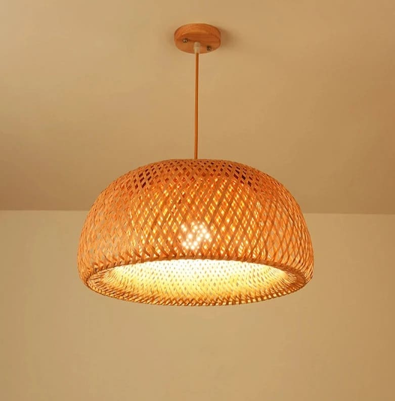 wicker pendant light bamboo chandelier