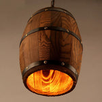 wine barrel wood lights