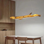 wood branch chandelier