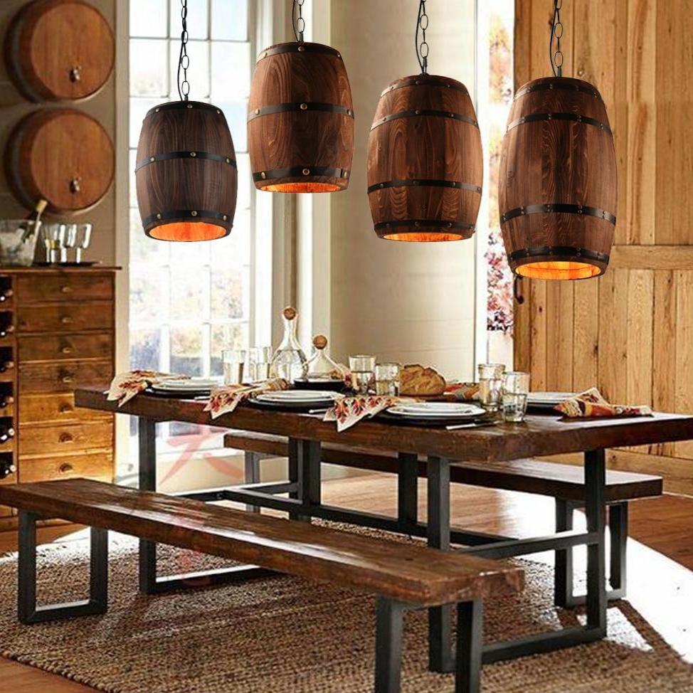 wood pendant lamp dining room