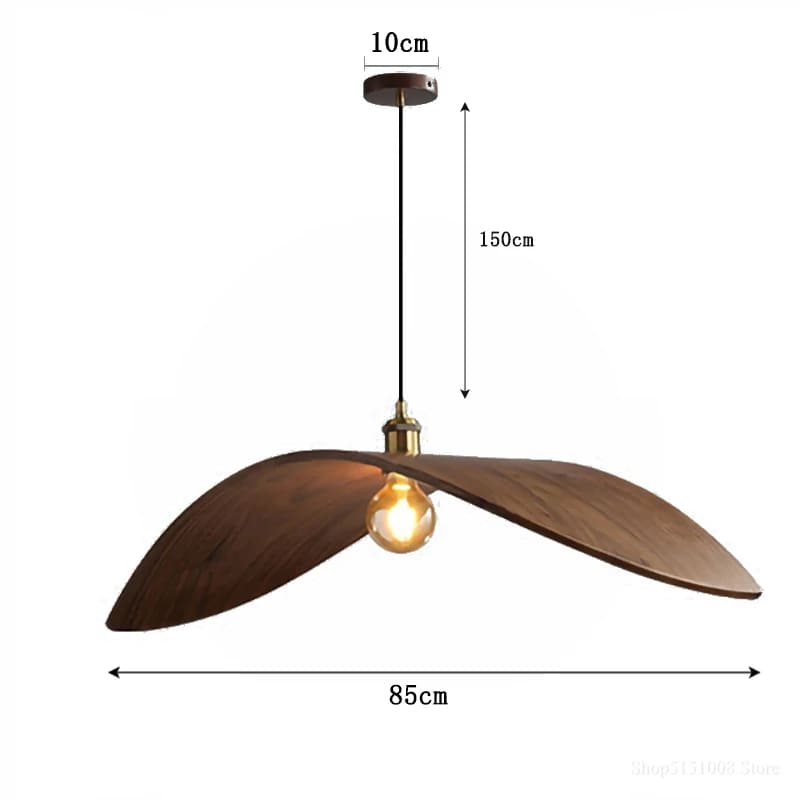 pendant lighting wood shade