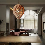 wood pendant light natural