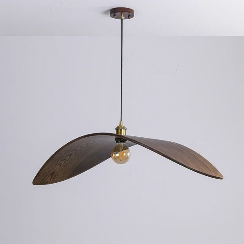 pendant light cluster wood shade