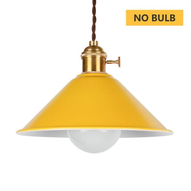 yellow industrial pendant light